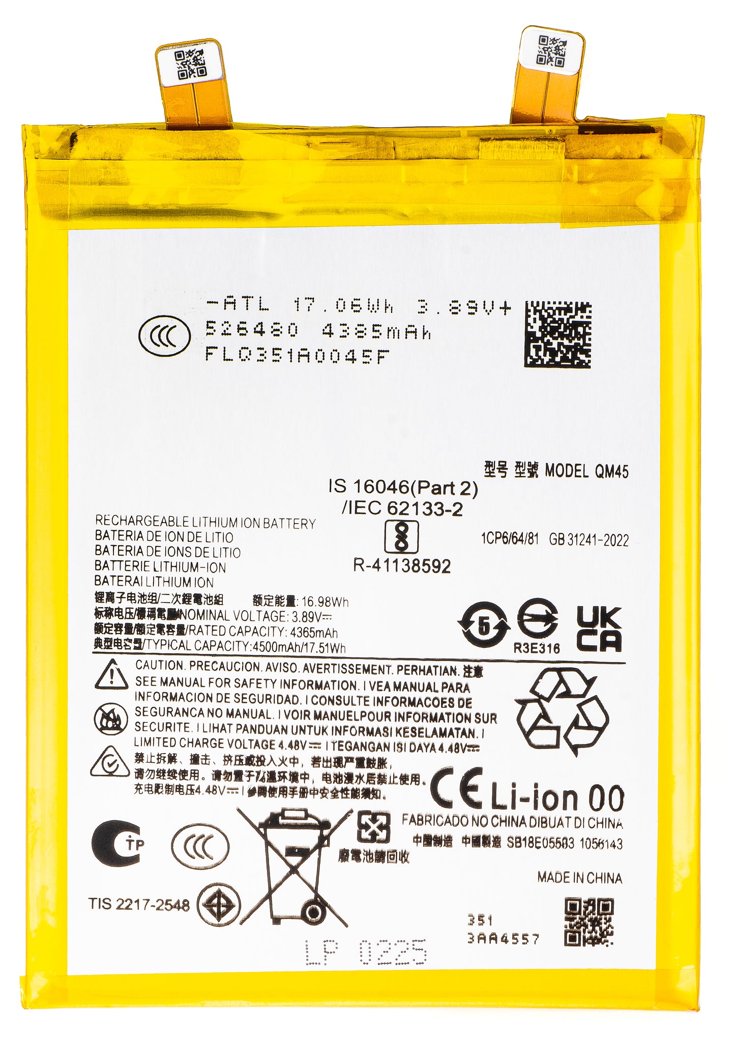 Batteria per Motorola Edge 50 Pro, QM45