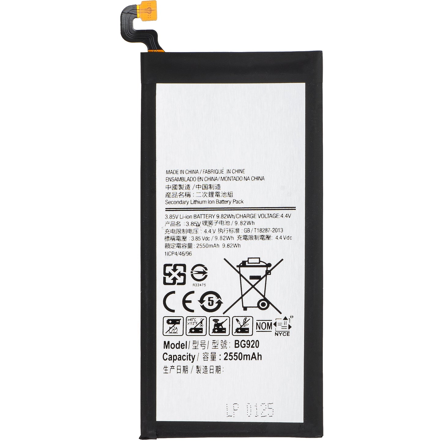 Batteria per Samsung Galaxy S6 G920, EB-BG920AB