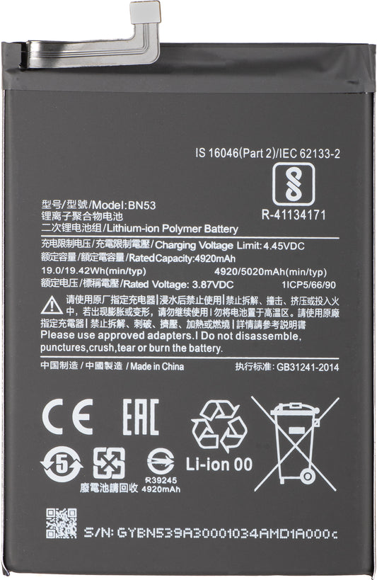 Batteria per Xiaomi Redmi Note 10 Pro / 9 Pro, BN53