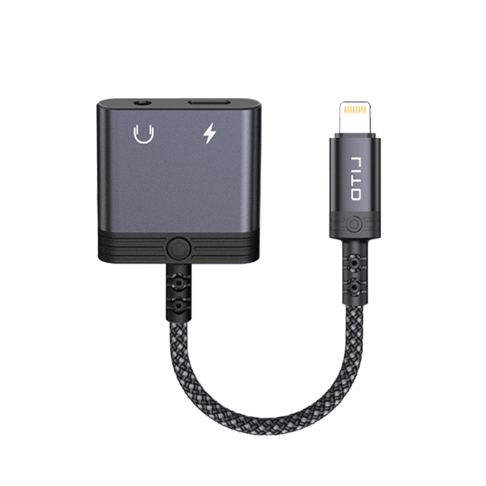 Adattatore Audio Lightning - Lightning / 3.5mm Lito LA04L, Nero