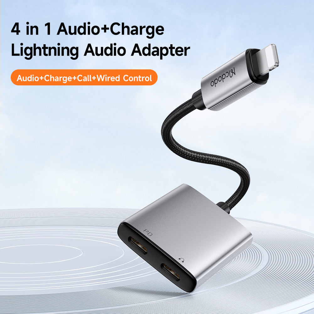 Adattatore Audio Lightning - Lightning / Lightning McDodo CA-5560 Wales, Grigio
