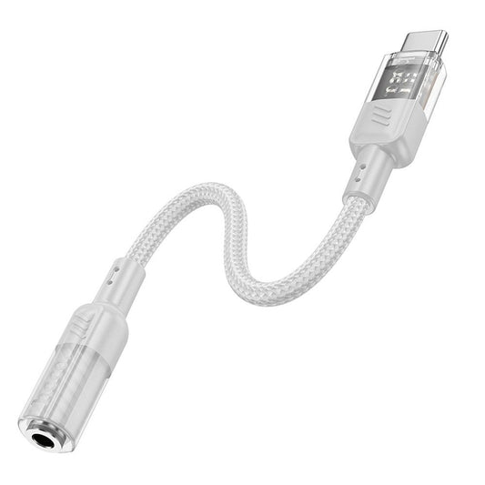 Adattatore audio USB-C - 3,5 mm HOCO LS37, grigio