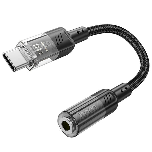 Adattatore audio USB-C - 3,5 mm HOCO LS37, nero
