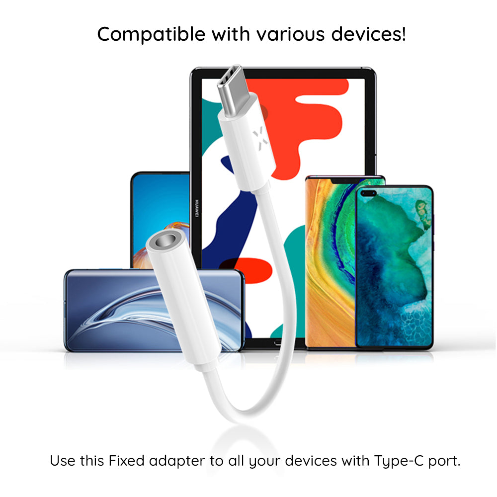Adattatore Audio USB-C - 3.5mm Fixed, Bianco