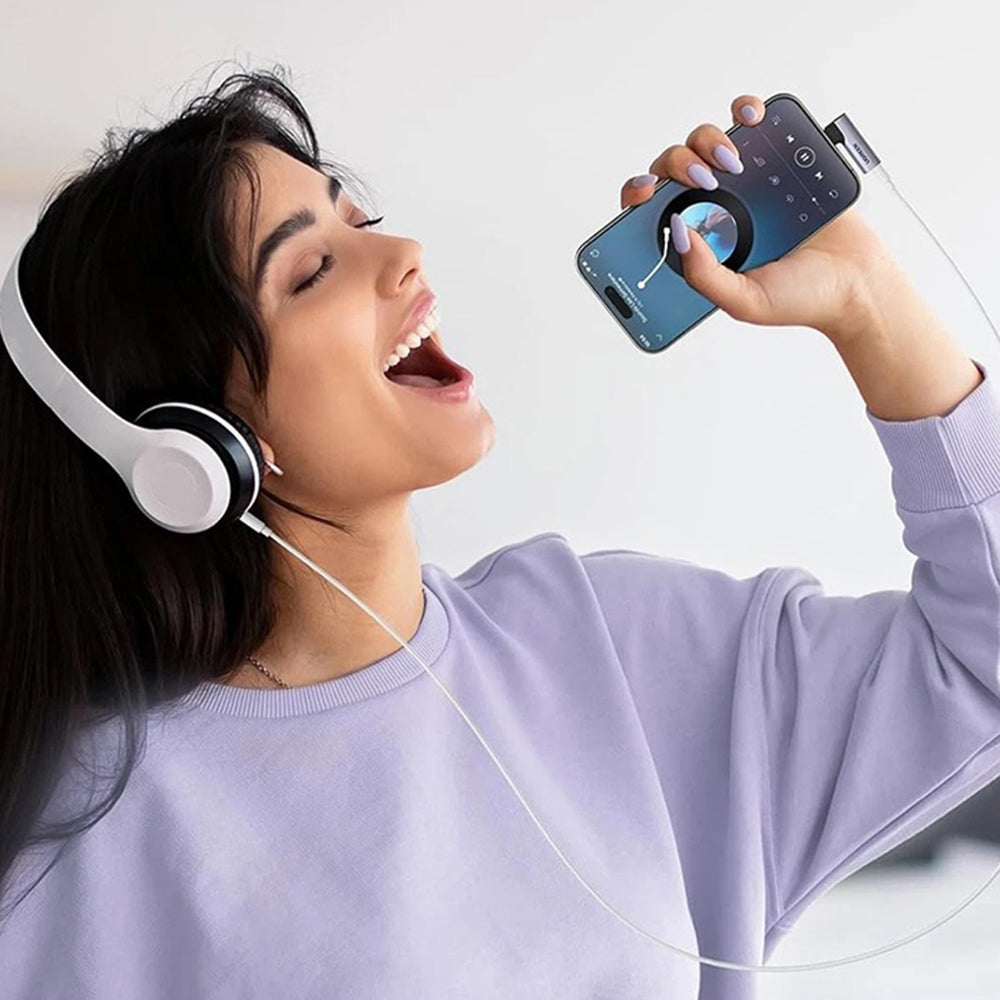 Adattatore Audio USB-C - 3.5mm UGREEN CM460 (20194) Angolato, Grigio