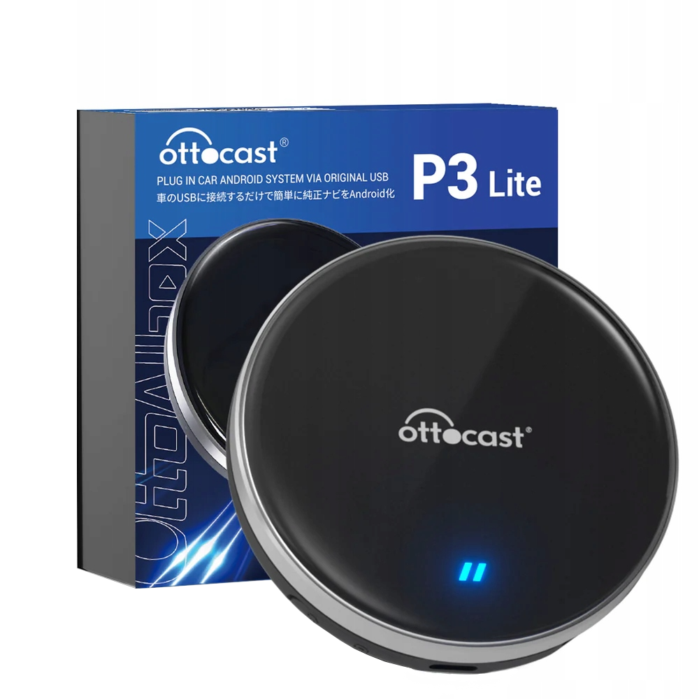 Adattatore Carplay / Android Auto Wireless Ottocast OttoAibox P3 Lite per Apple iPhone / Serie Android