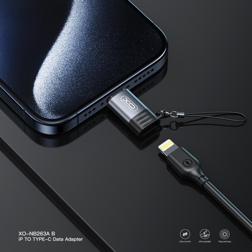 Adattatore Dati e Ricarica Lightning - USB-C XO Design NB263B, Nero