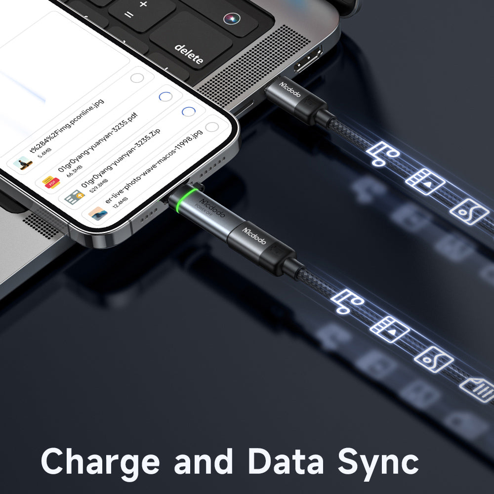 Adattatore Dati e Ricarica Lightning - USB-C McDodo OT-6010 Power Off, Nero