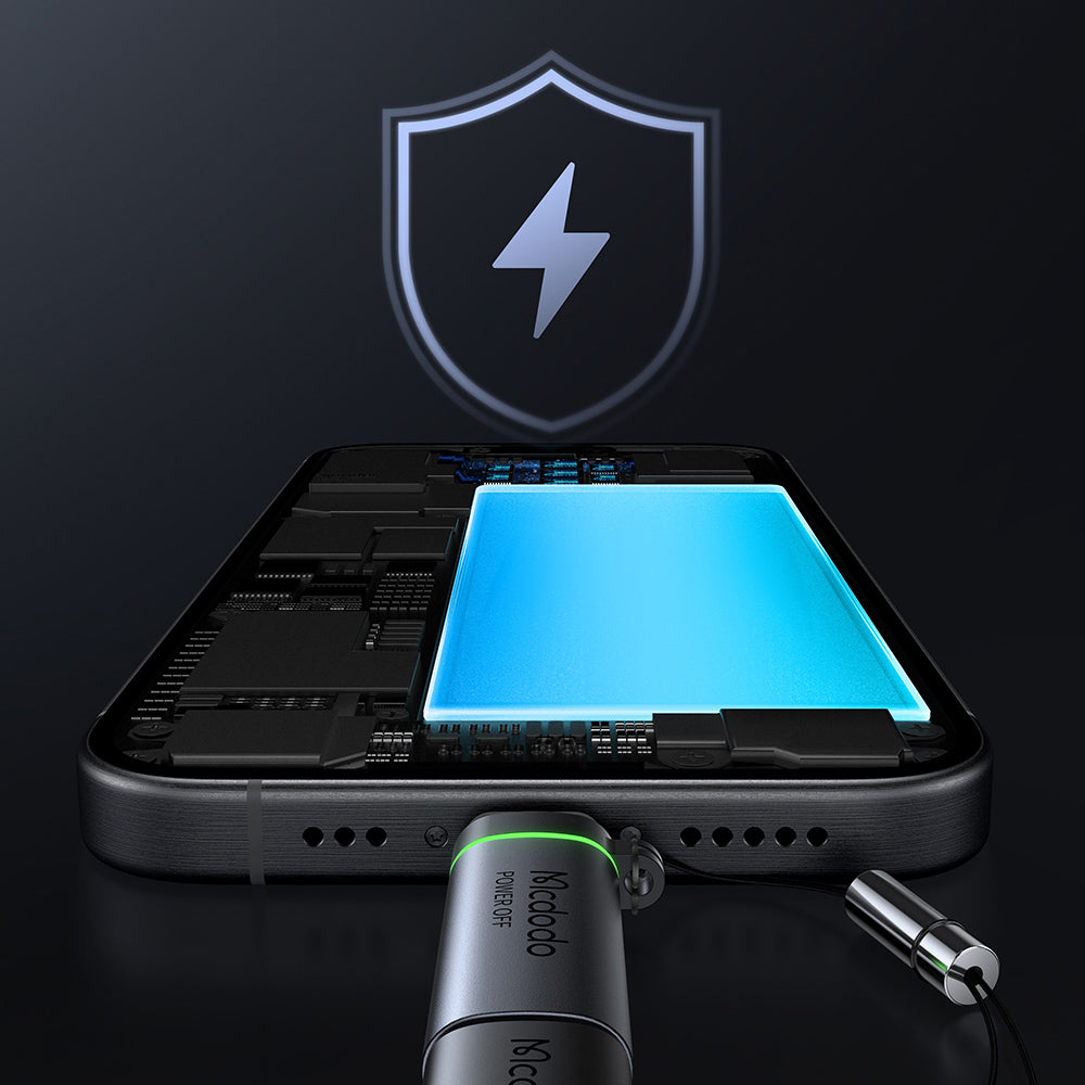 Adattatore Dati e Ricarica Lightning - USB-C McDodo OT-6010 Power Off, Nero