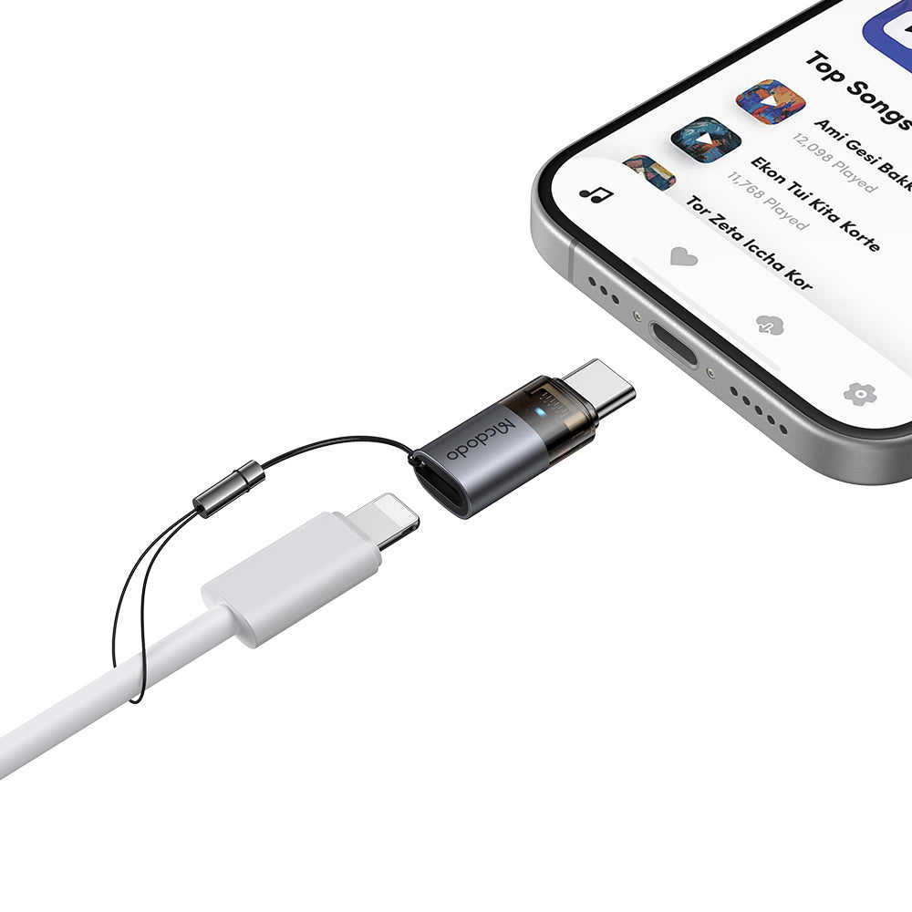 Adattatore Dati e Ricarica Lightning - USB-C McDodo OT-7610, Nero