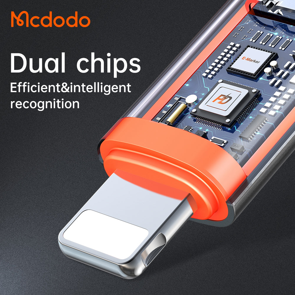 Adattatore Dati e Ricarica USB-C - Lightning McDodo OT-0510, Grigio