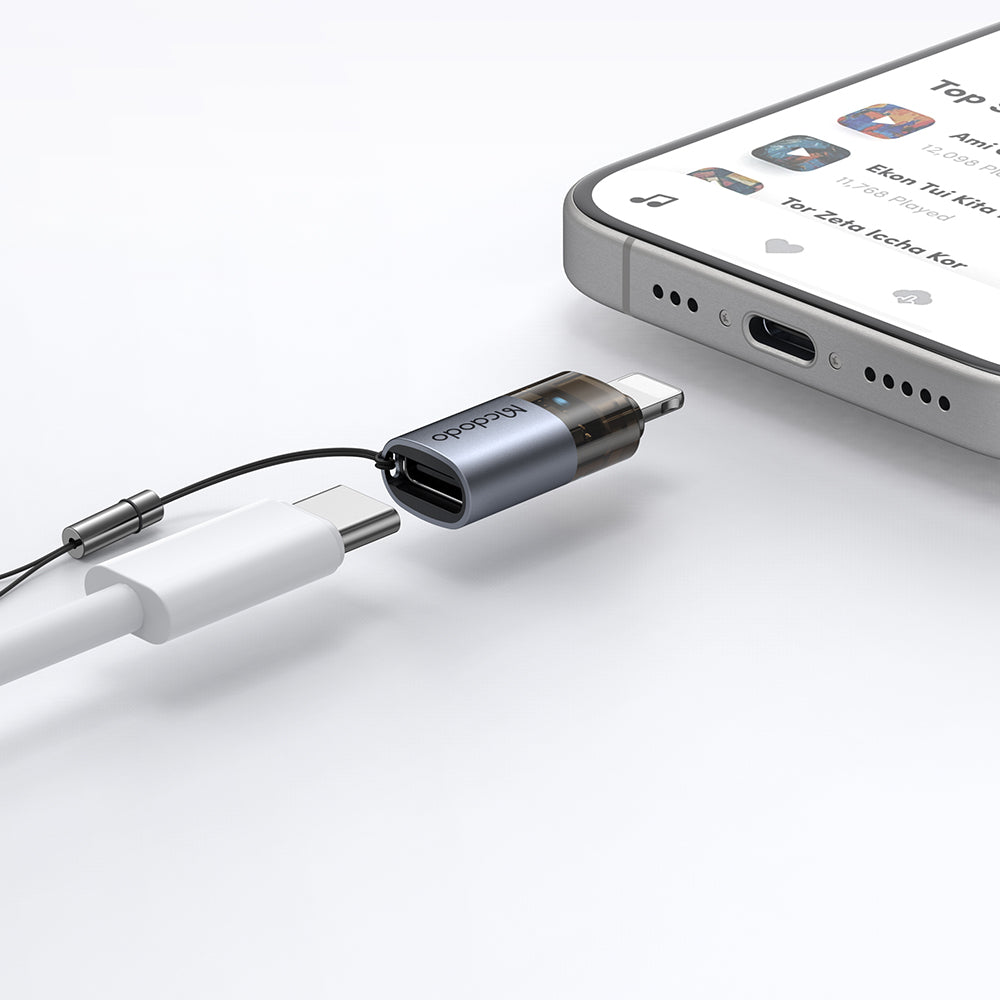 Adattatore Dati e Ricarica USB-C - Lightning McDodo OT-7630, Nero