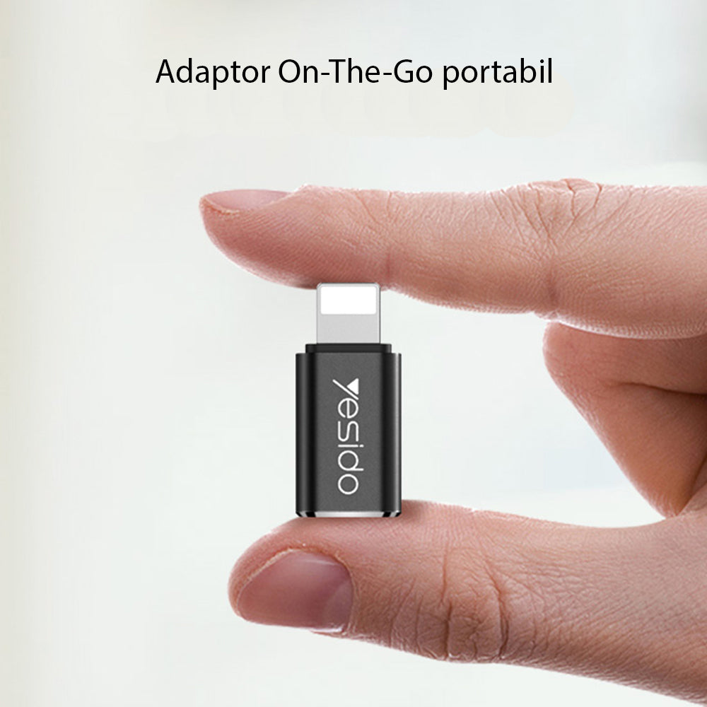 Adattatore Dati e Ricarica USB-C - Lightning Yesido GS03, Nero