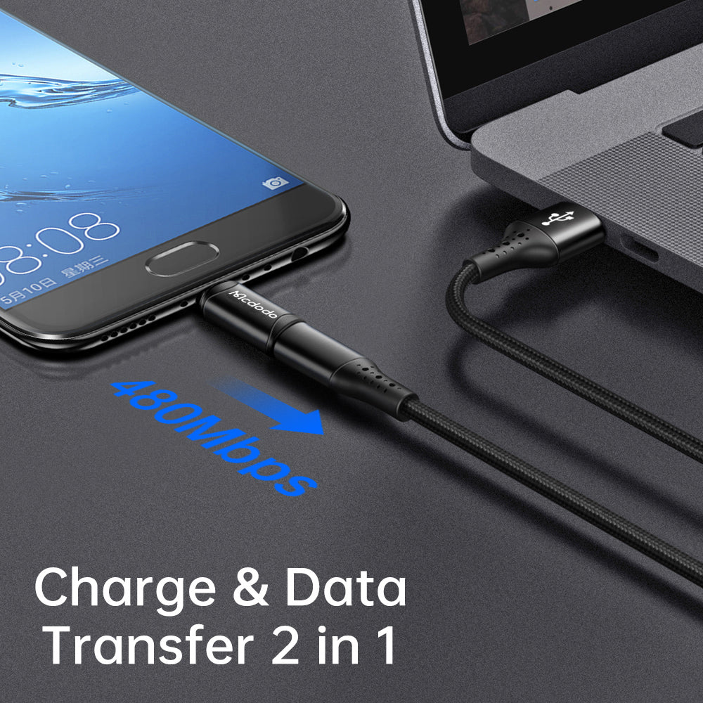 Adattatore Dati e Ricarica USB-C - microUSB McDodo OT-7690, Nero