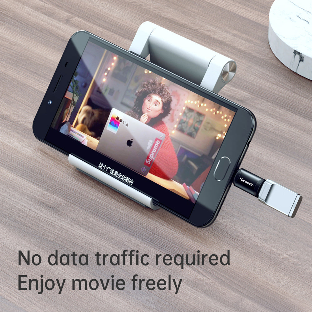 Adattatore Dati e Ricarica USB-C - microUSB McDodo OT-7690, Nero