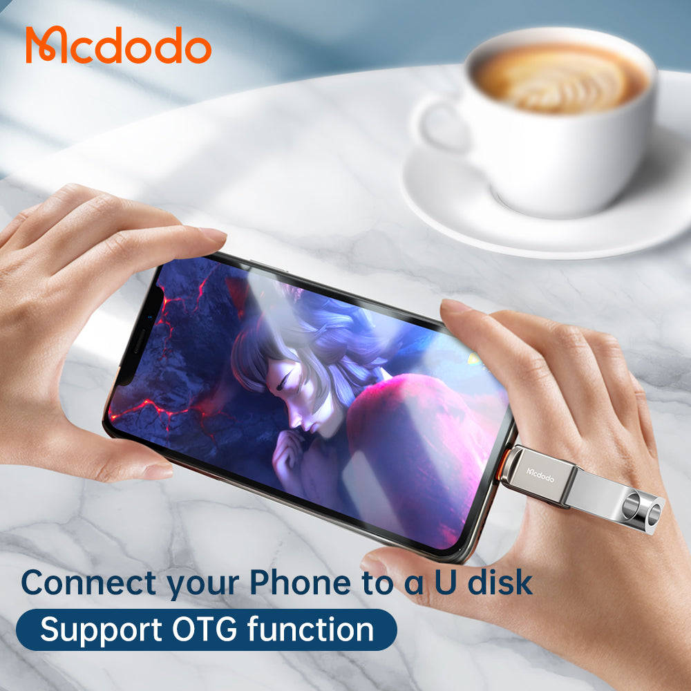 Adattatore OTG Lightning - USB-A McDodo OT-8600, Grigio