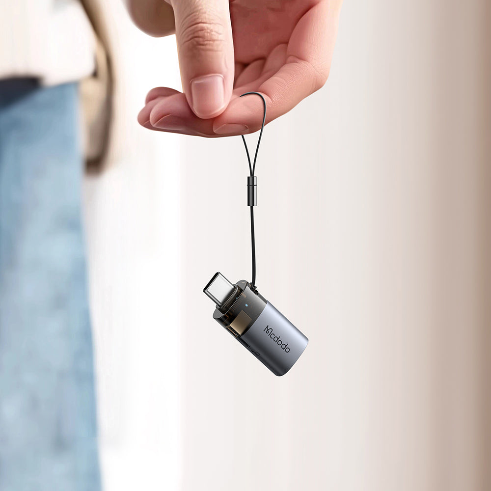 Lettore di schede USB-C McDodo OT-7600, USB-A (OTG) - microSD, Nero