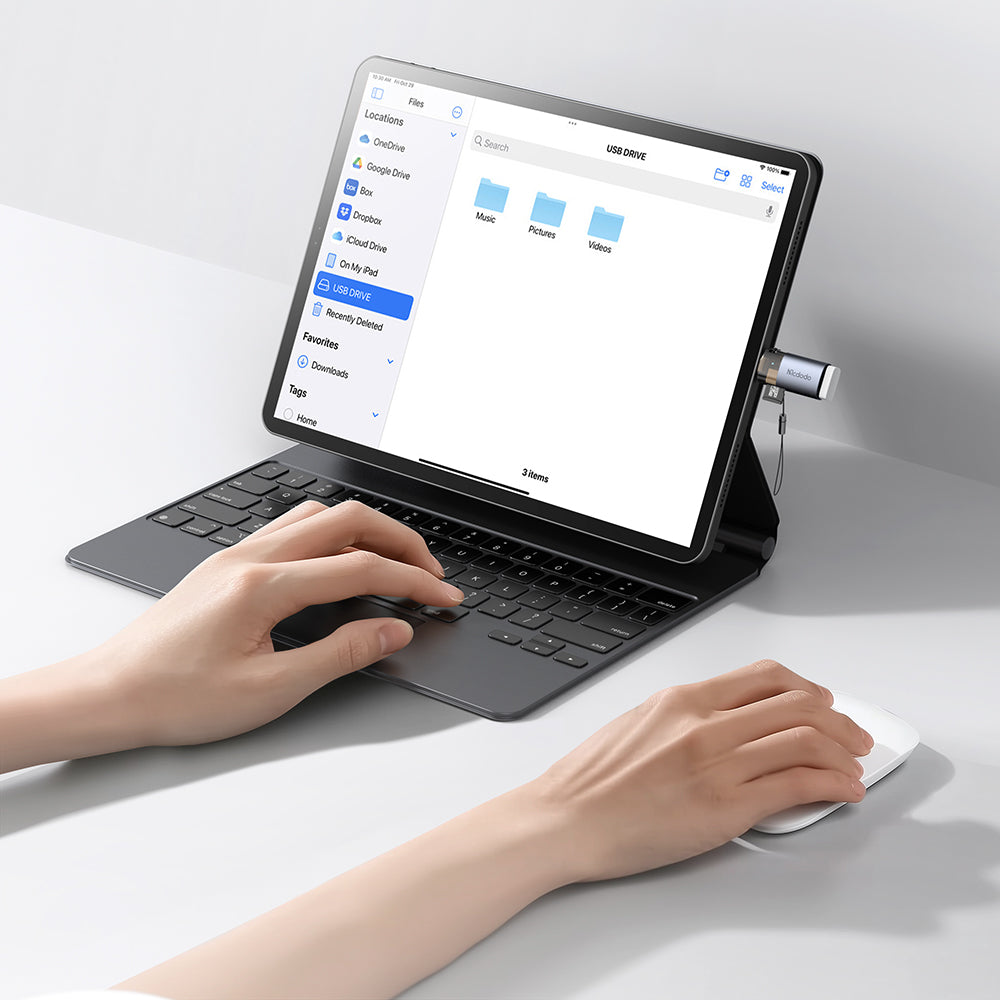 Lettore di schede USB-C McDodo OT-7600, USB-A (OTG) - microSD, Nero