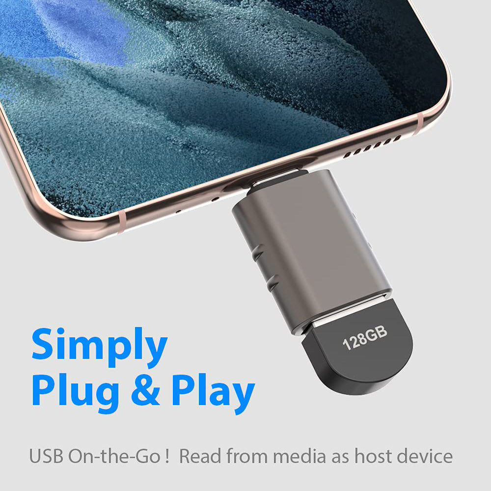 Adattatore OTG USB-C - USB-A Techsuit A10 SlateVolt, Grigio