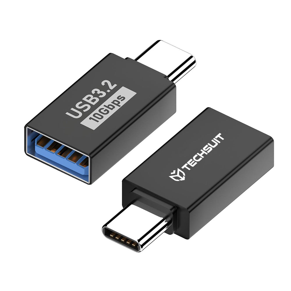 Adattatore OTG USB-C - USB-A Techsuit A14 AluCoreX, Nero