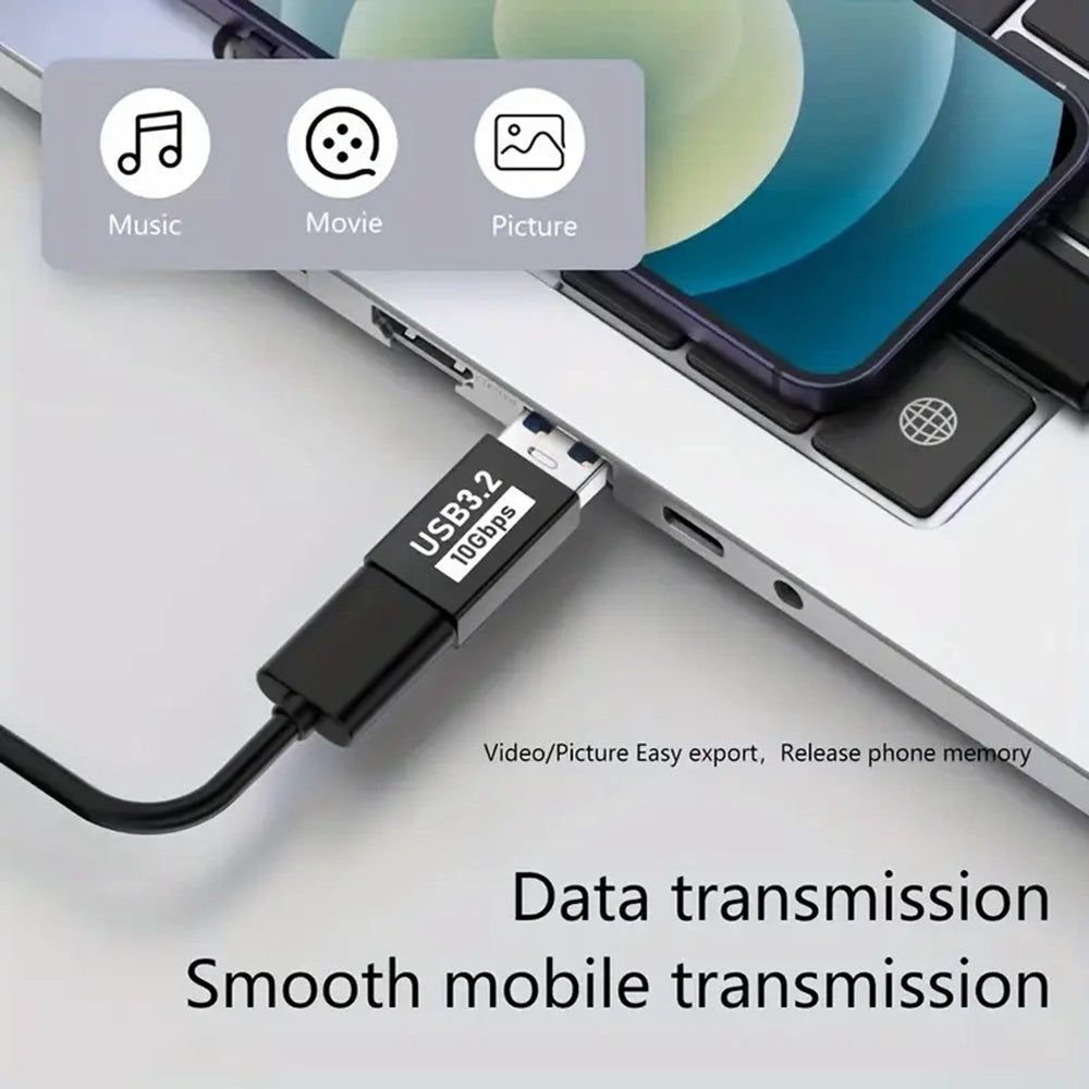 Adattatore OTG USB-C - USB-A Techsuit A14 AluCoreX, Nero