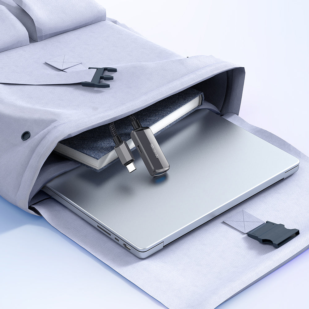 Adattatore OTG USB-C - USB-A / USB-C McDodo CA-2830, Grigio
