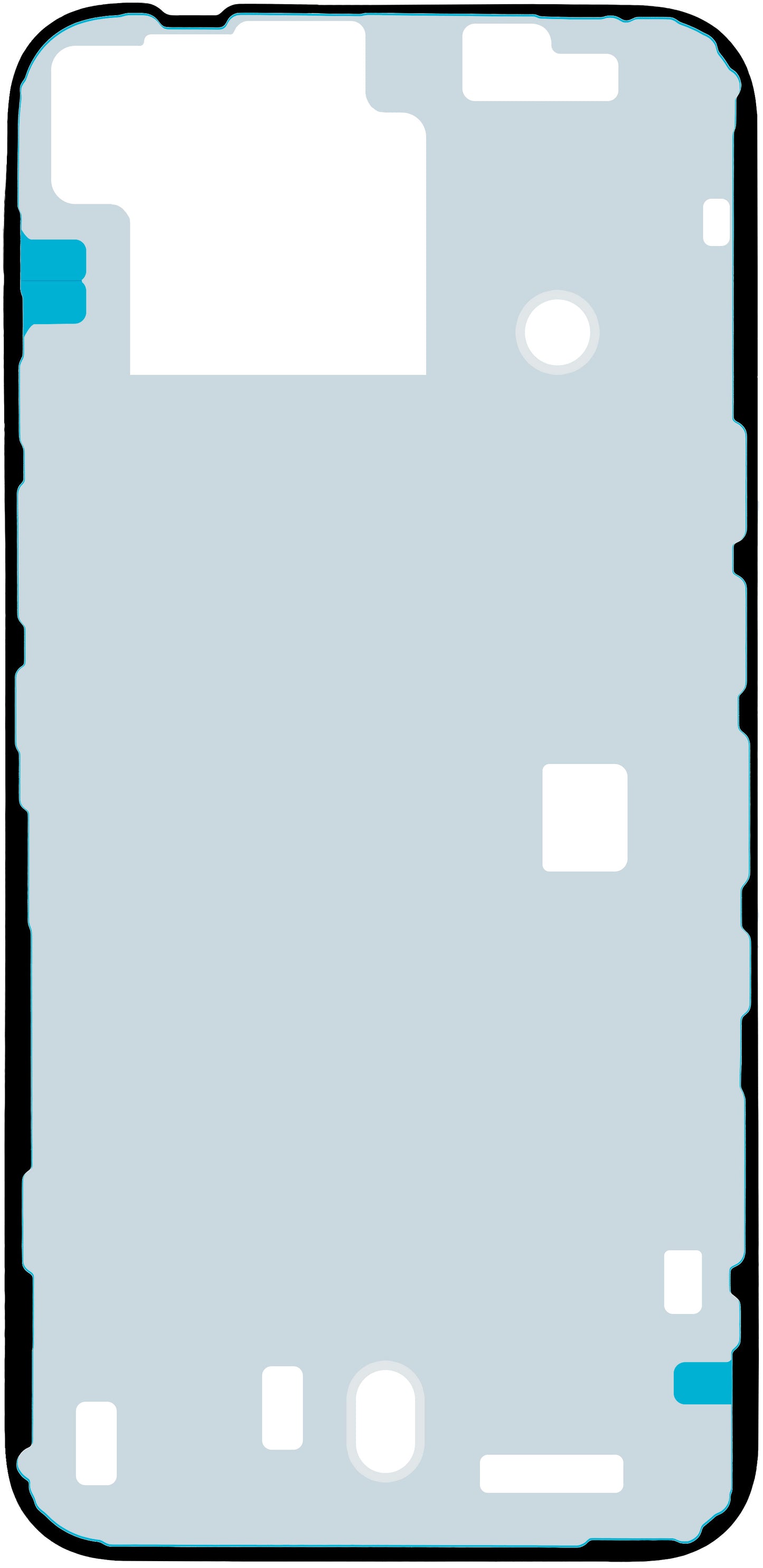 Adesivo Coperchio Batteria Apple iPhone 14, Service Pack 923-08091