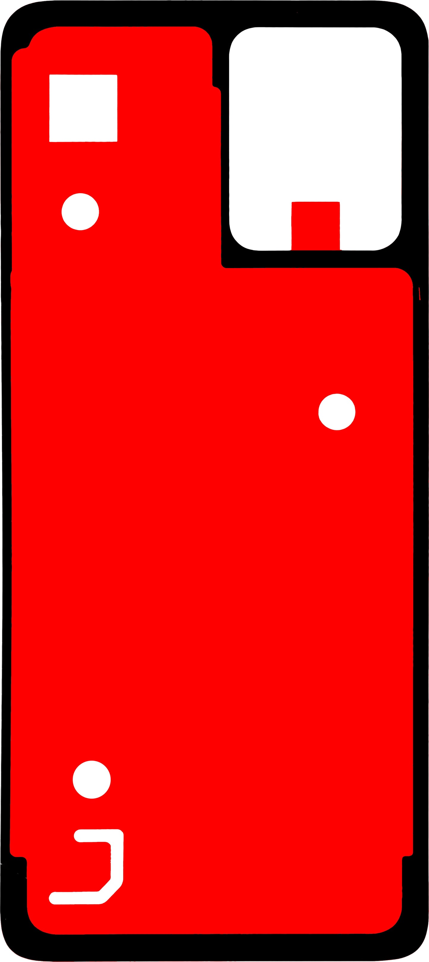 Adesivo Coperchio Batteria Motorola Moto G64 / G54 Power Edition / G54, 3D, Service Pack 5D78C23266