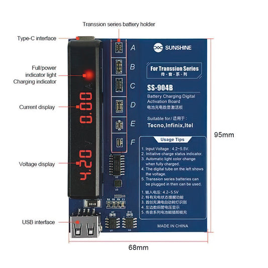 Alimentatore Piastra Sunshine SS-904B per TECNO / Infinix / Itel Series, 2in1