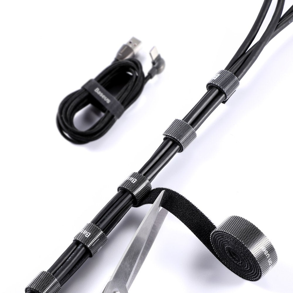 Organizzatore Cavi Baseus Circle, Velcro, 3m, Nero ACMGT-F01