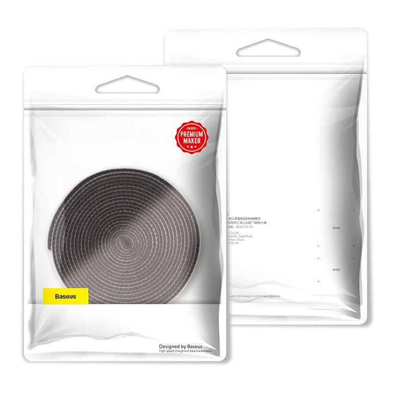 Organizzatore Cavi Baseus Circle, Velcro, 3m, Nero ACMGT-F01