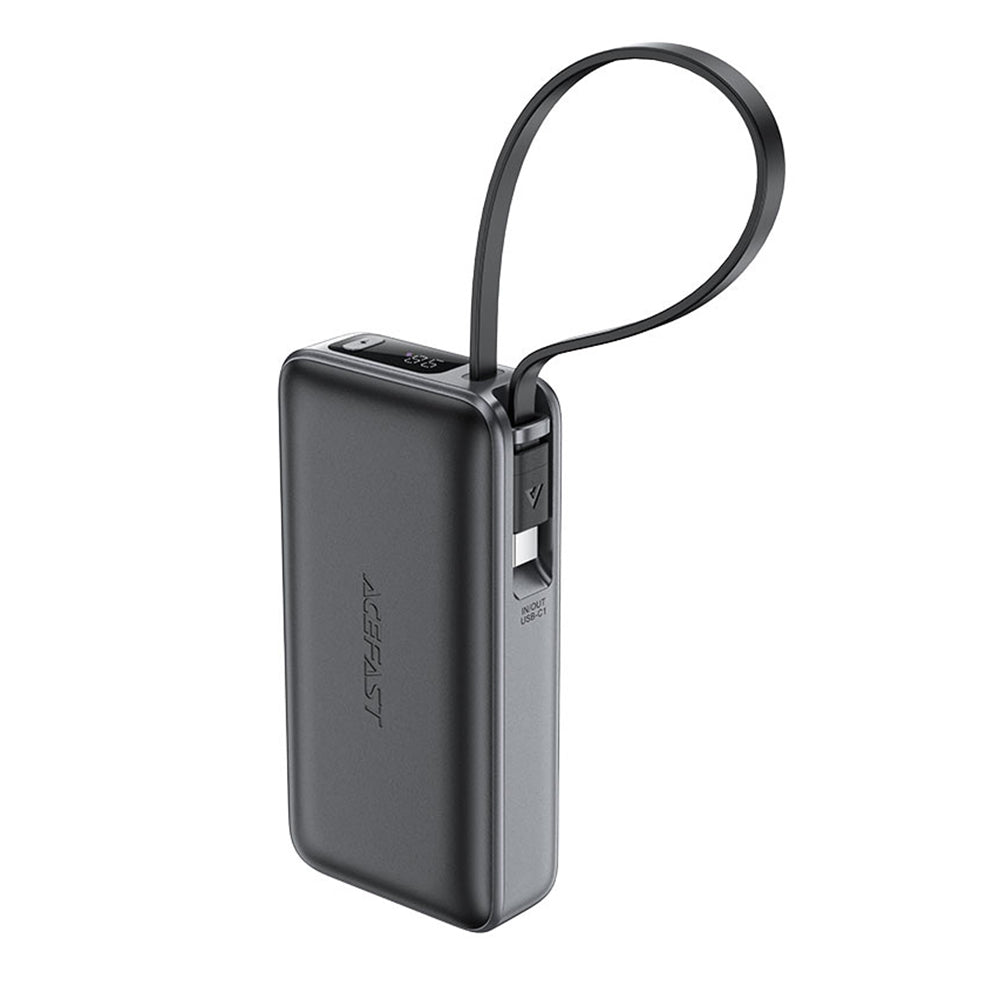 Batteria Esterna Acefast M7, 10000mAh, 30W, QC + PD, 1 x USB-A - 2 x USB-C, Nera