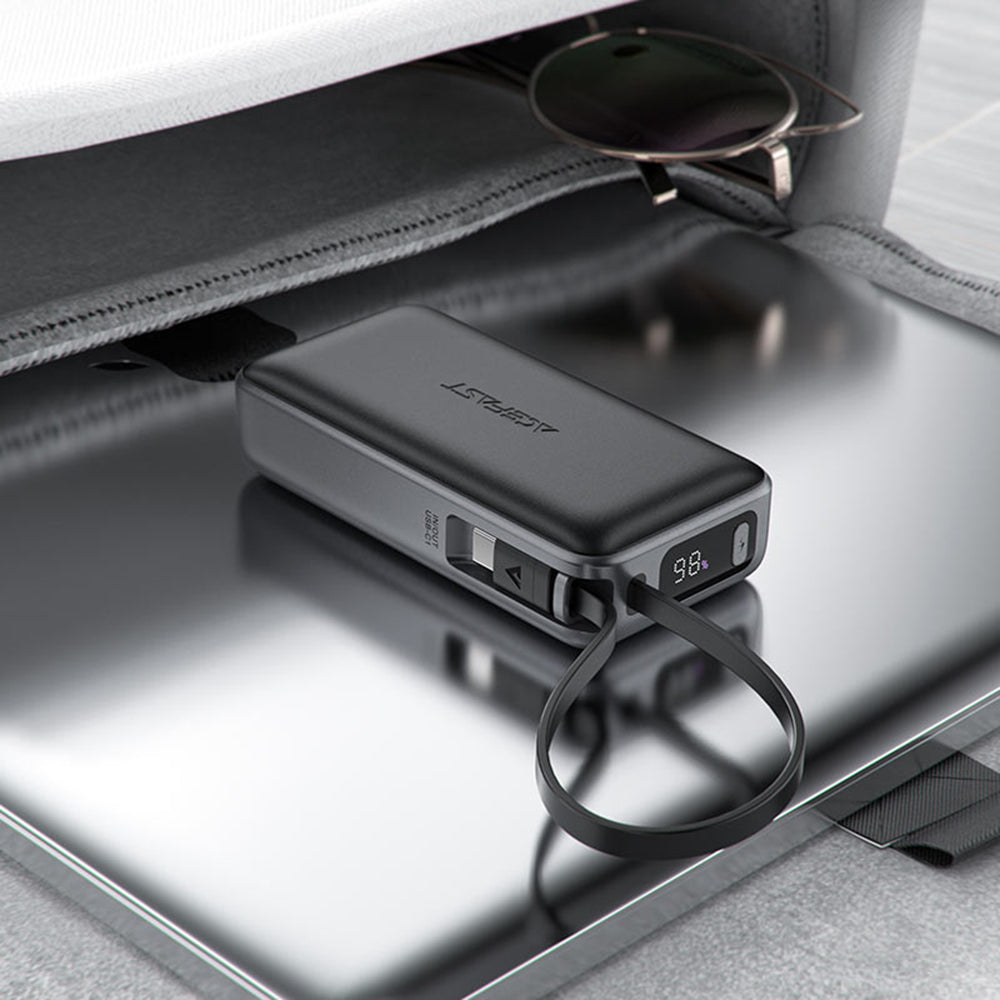 Batteria Esterna Acefast M7, 10000mAh, 30W, QC + PD, 1 x USB-A - 2 x USB-C, Nera