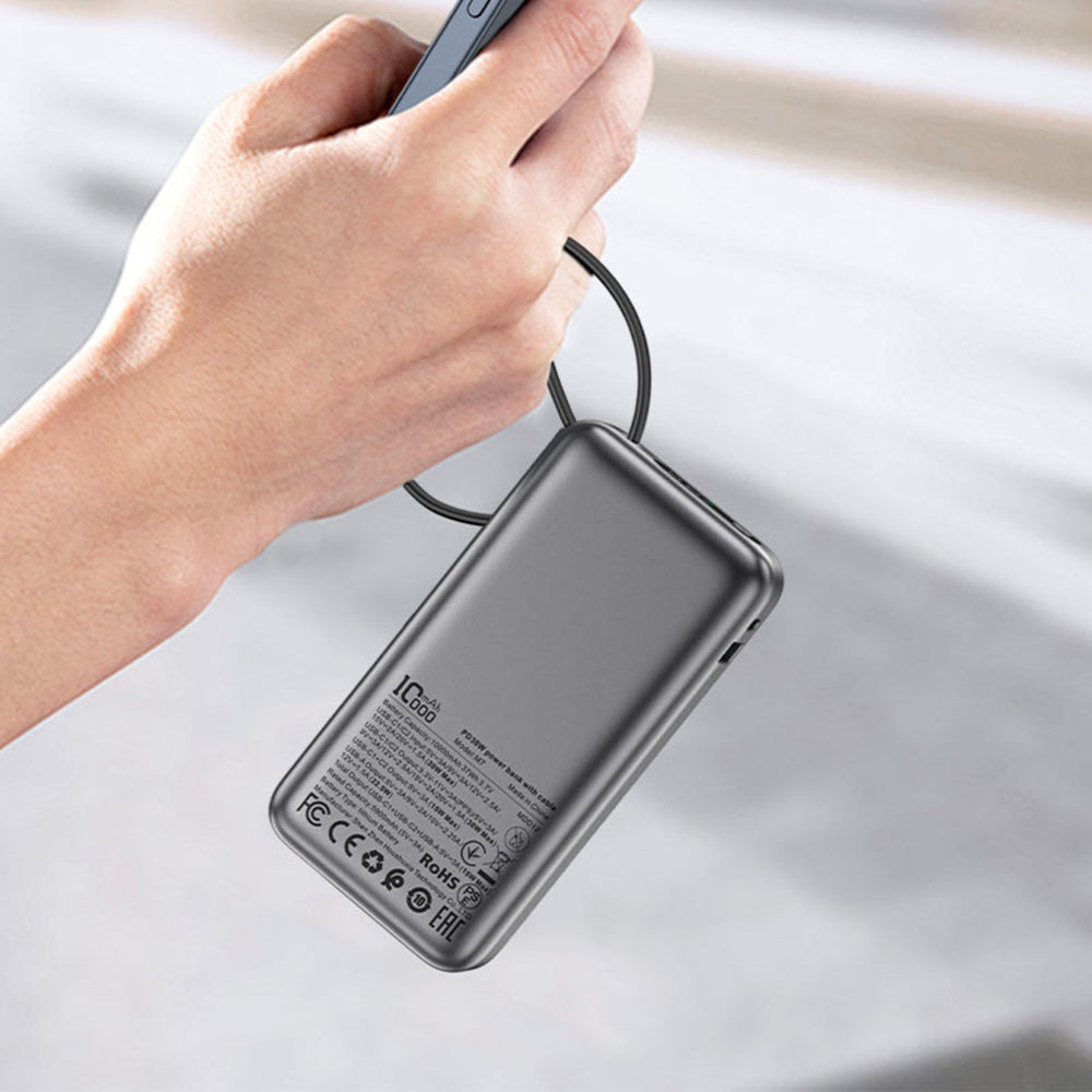 Batteria Esterna Acefast M7, 10000mAh, 30W, QC + PD, 1 x USB-A - 2 x USB-C, Nera
