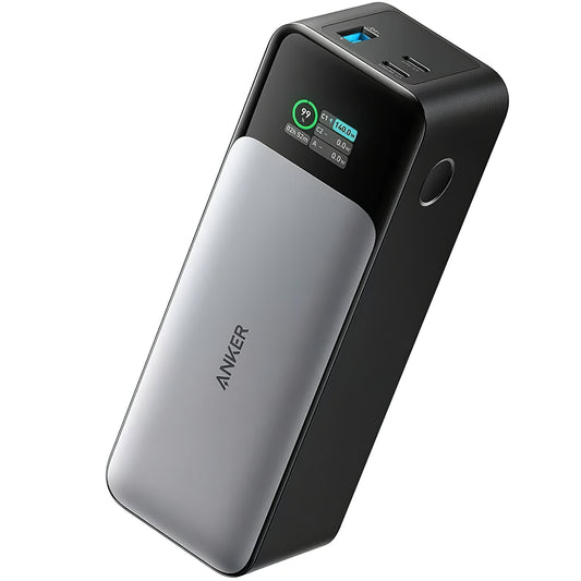 Batteria esterna Anker 737, 24000mAh, 140W, QC + PD, 1 x USB-A - 2 x USB-C, nero A1289011