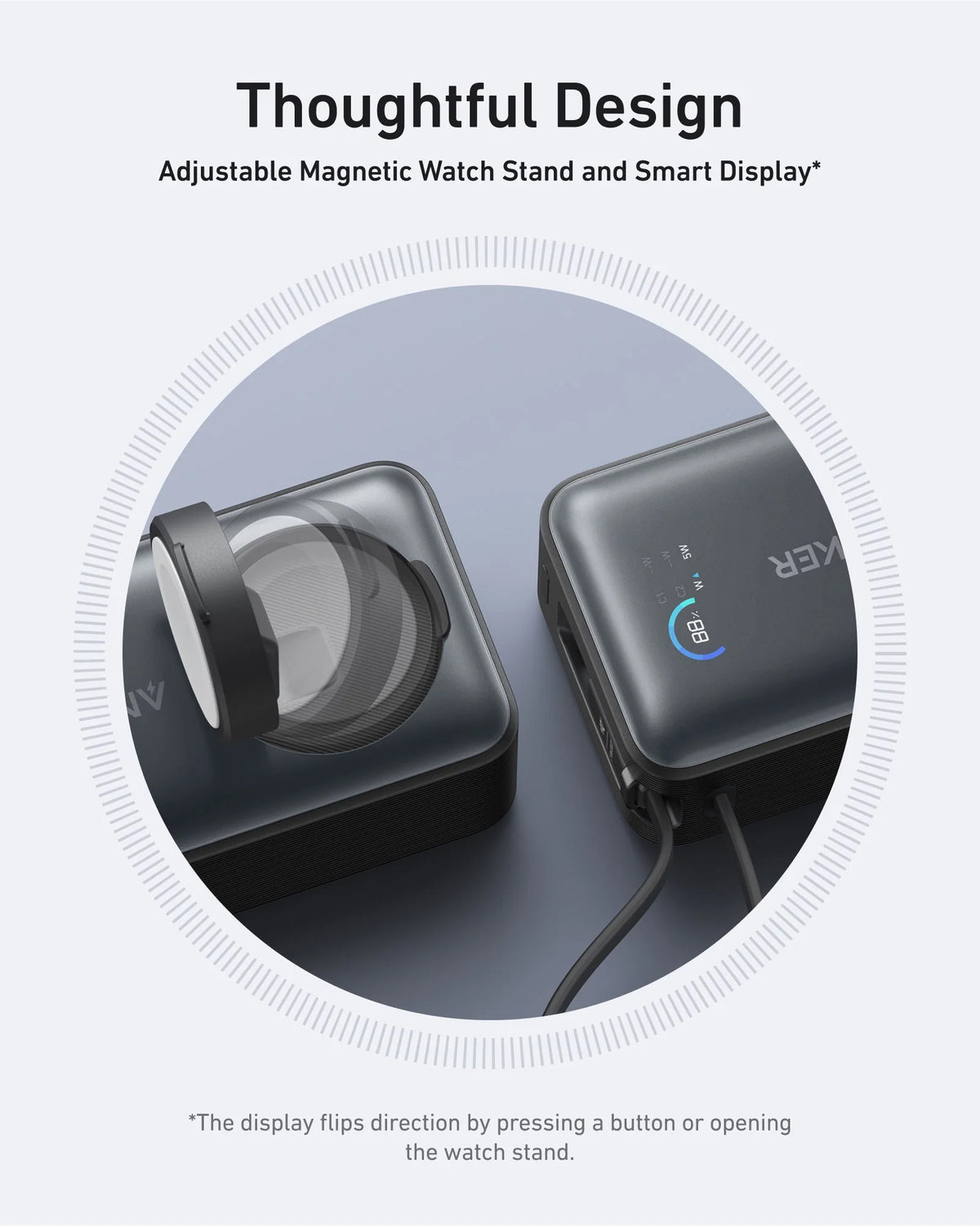 Batteria Esterna Wireless Anker MagGo, 10000mAh, 35W, PD + QI, 1 x QI - 2 x USB-C, Nera A1657011