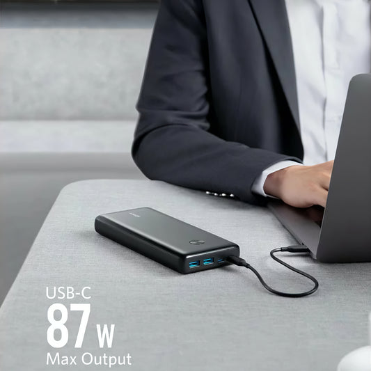 Batteria esterna Anker PowerCore III Elite, 25600mAh, 87W, QC + PD, 2 x USB-A - 2 x USB-C, nero A1291H11