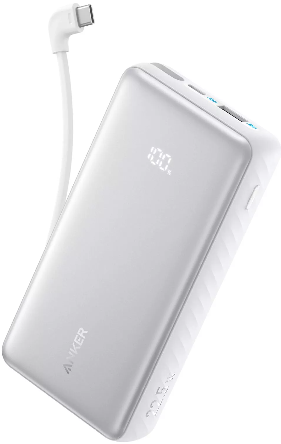 Batteria Esterna Anker Zolo, 10000mAh, 22.5W, QC + PD, 1 x USB-A - 2 x USB-C, Bianca A110DH21