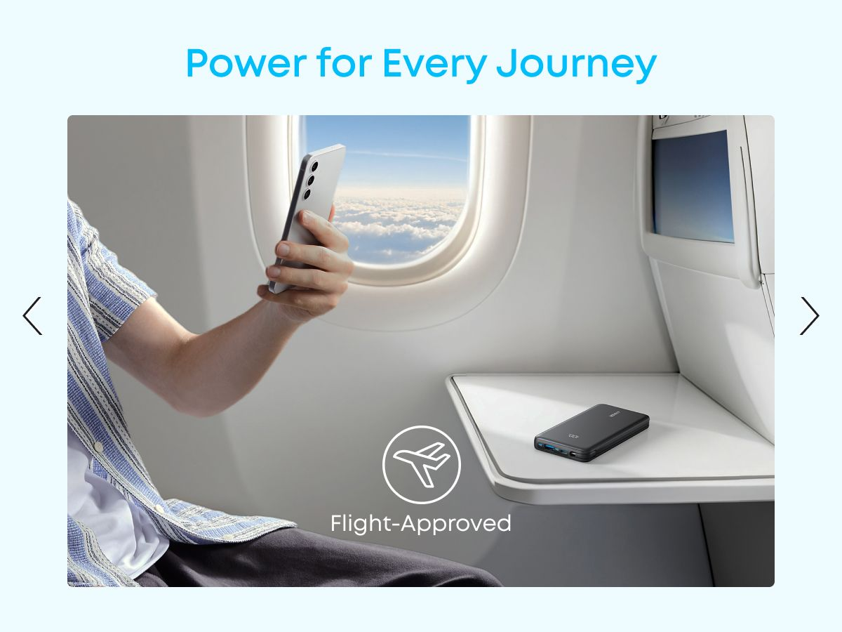 Batteria Esterna Anker Zolo, 10000mAh, 22.5W, QC + PD, 1 x USB-A - 2 x USB-C, Bianca A110DH21