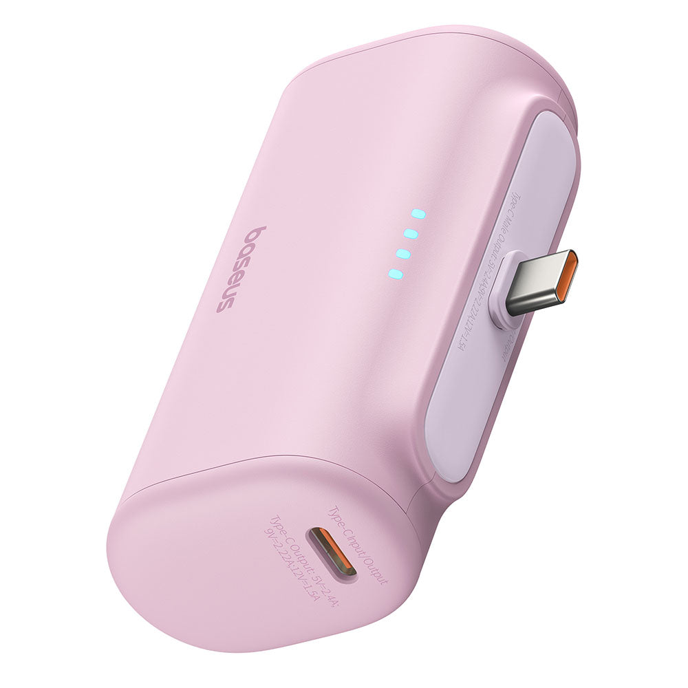 Batteria Esterna Baseus Compact, 5000mAh, 20W, PD, 2 x USB-C, Rosa P10068306413-00