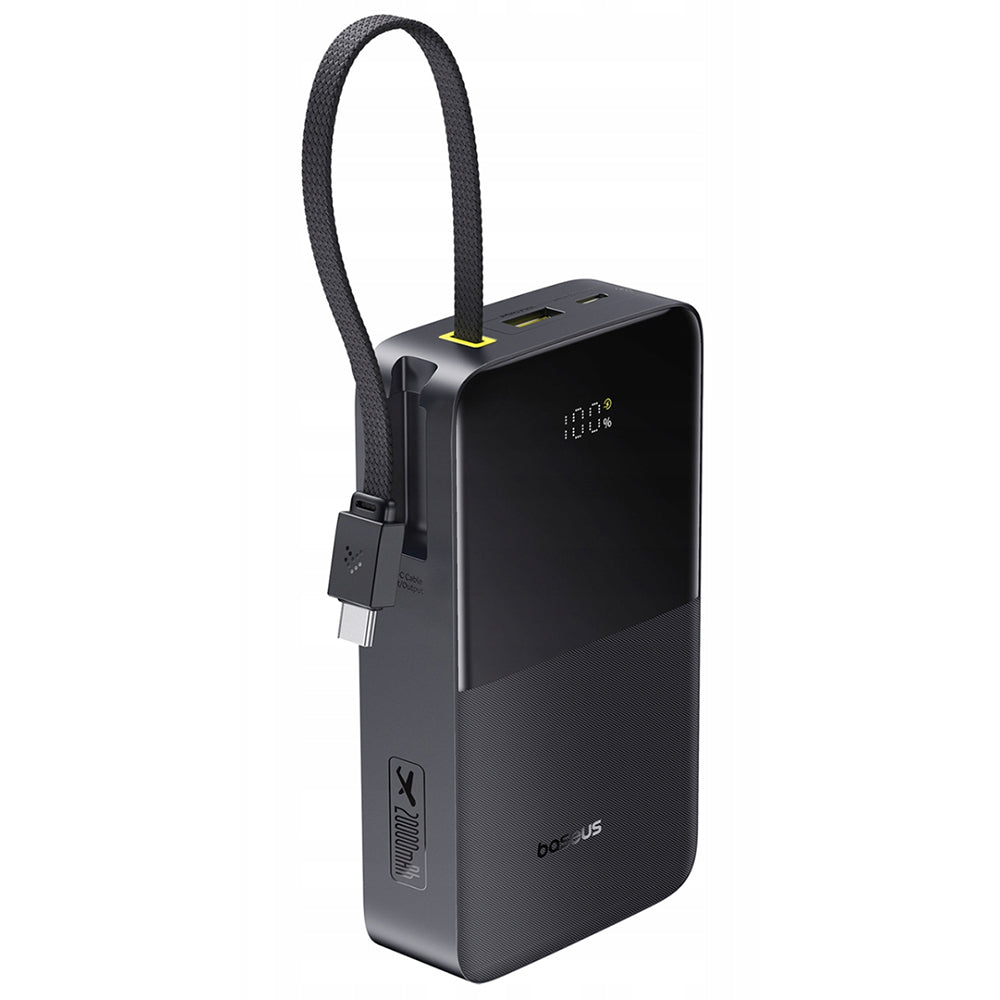 Batteria Esterna Baseus EnerFill Bipow2 Pro, 20000mAh, 22.5W, QC + PD, 1 x USB-A - 2 x USB-C, Nera E0027701