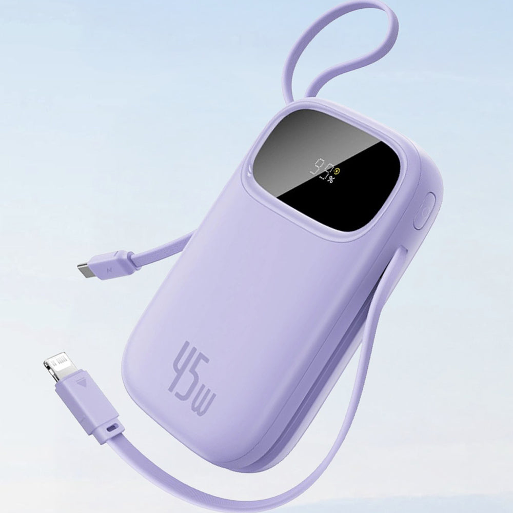 Batteria Esterna Baseus EnerFill FC31 Qpow 3, 20000mAh, 45W, QC + PD, 1 x Lightning - 1 x USB-A - 2 x USB-C, Viola E0028D02