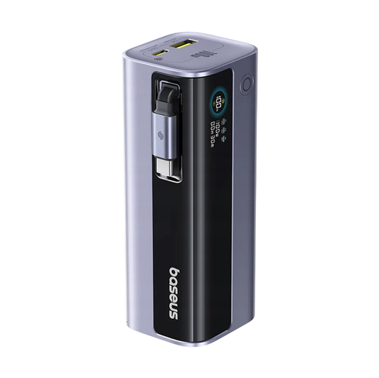 Batteria Esterna Baseus EnerGeek GR11, 10000mAh, 100W, QC + PD, 1 x USB-A - 2 x USB-C, Grigio E0027A01
