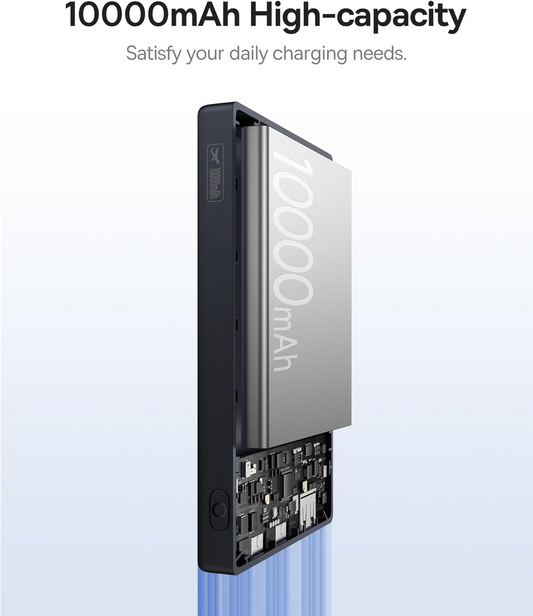 Baseus PicoGo External Battery, 10000mAh, 20W, QC + PD, 1 x USB-A - 2 x USB-C, White P10076801213-00