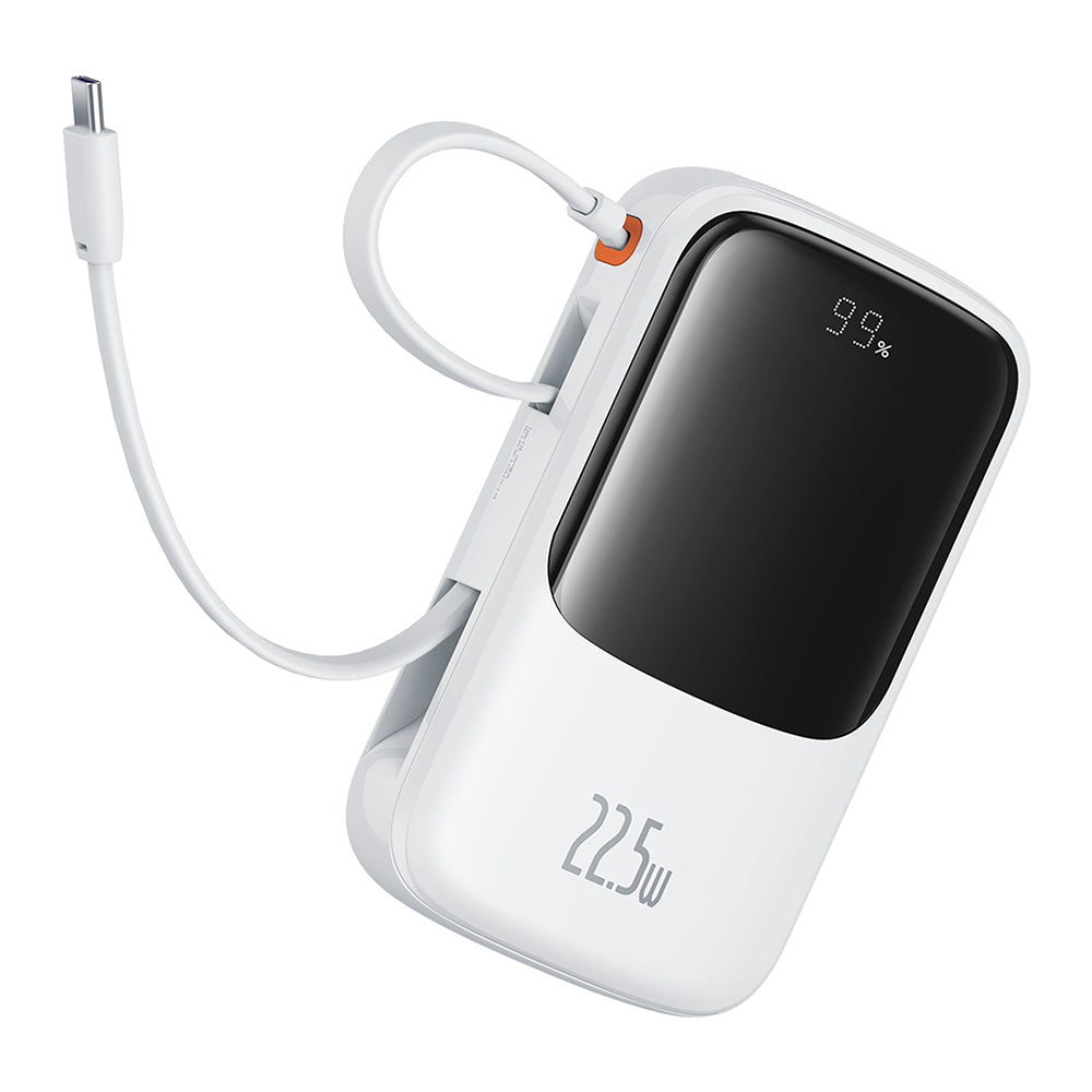 Batteria Esterna Baseus Qpow Pro+, 10000mAh, 22.5W, QC + PD, 1 x USB-A - 2 x USB-C, Bianca P10067101213-00