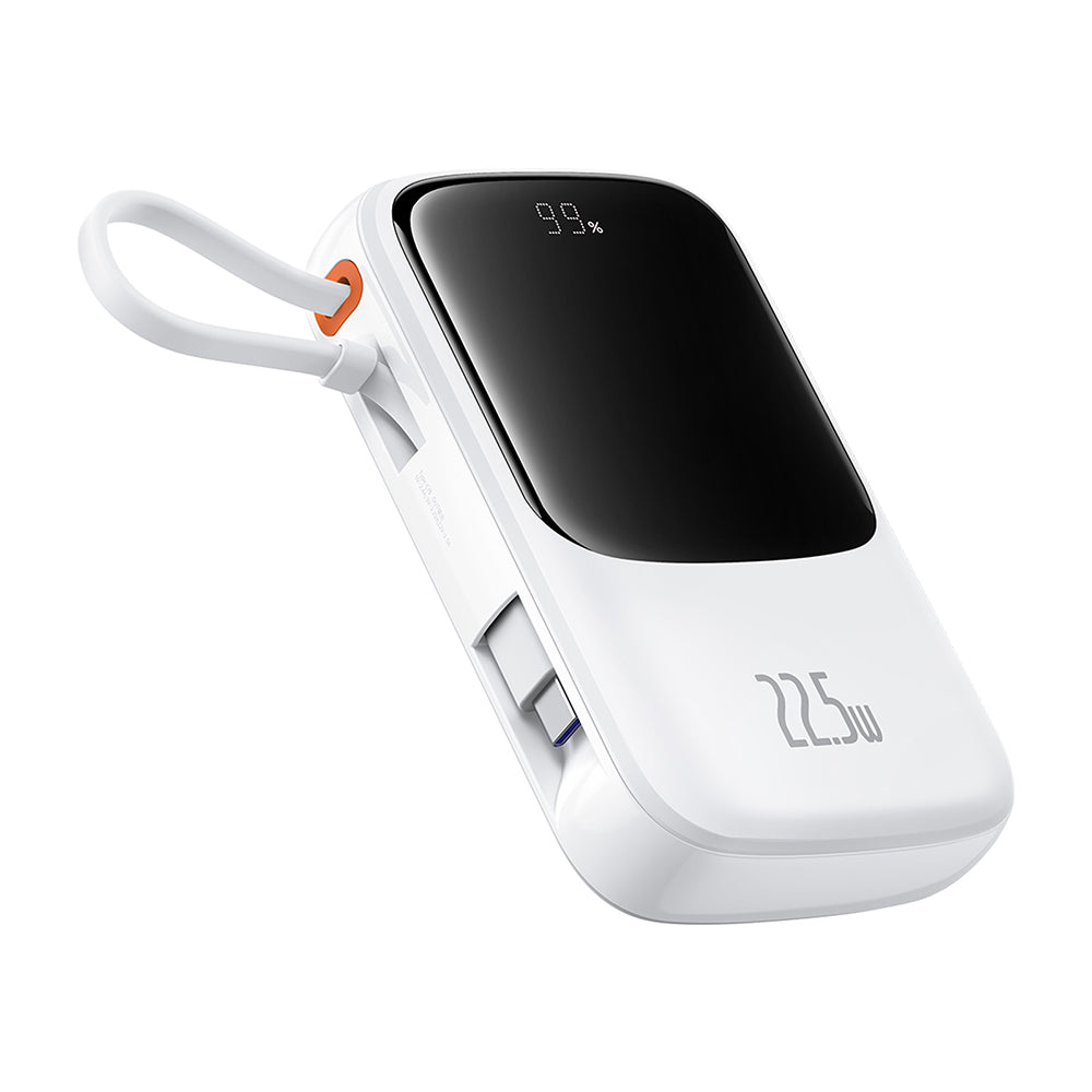 Batteria Esterna Baseus Qpow Pro+, 10000mAh, 22.5W, QC + PD, 1 x USB-A - 2 x USB-C, Bianca P10067101213-00