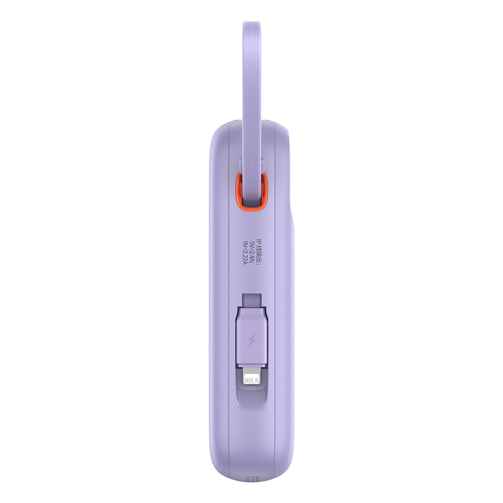 Batteria Esterna Baseus Qpow Pro+, 10000mAh, 22.5W, QC + PD, 1 x Lightning - 1 x USB-A - 2 x USB-C, Viola P10055003513-00