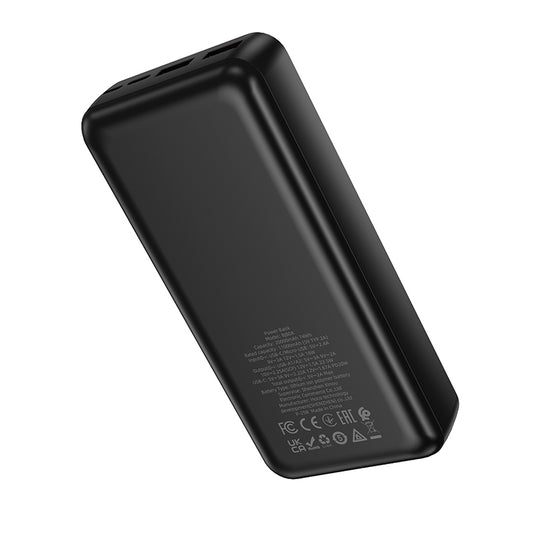 Batteria Esterna Borofone BJ80A Clever, 20000mAh, 22.5W, QC + PD, 1 x USB-C - 2 x USB-A, Nera