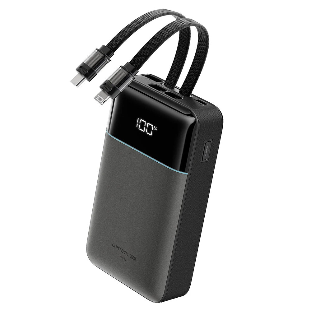 Batteria Esterna Cuktech LPB200NL, 20000mAh, 40W, QC + PD, 1 x Lightning - 1 x USB-A - 2 x USB-C, Grigio CKB200NLGLGY