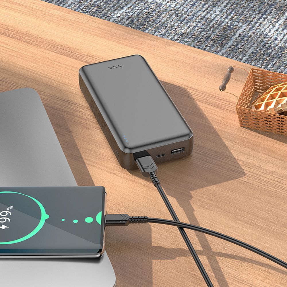 Batteria Esterna HOCO J100A, 20000mAh, 10W, 2 x USB-A, Nera